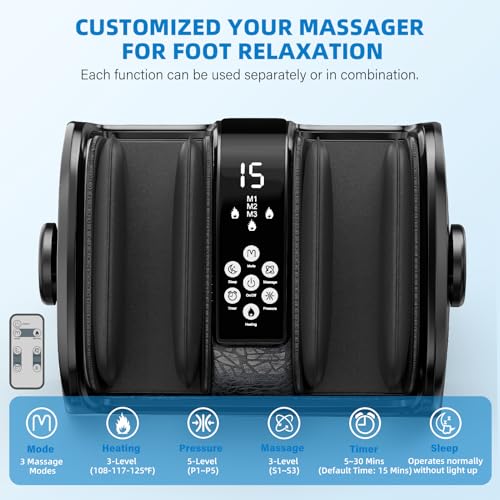 Image of CARESKYpro HSA Store FSA Eligible Foot Massager with Heat, 3 Heating Therapy 5 Intensity, Deep Kneading Rolling for Calf-Feet-Arm Circulation, Plantar Fasciitis and Pain Relief