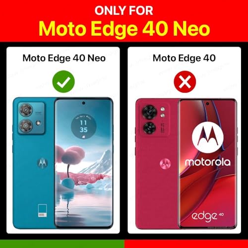 Image of COVERBLACK Soft Rubber Silicone Clear Back Cover for Motorola Edge 40 Neo - Transparent