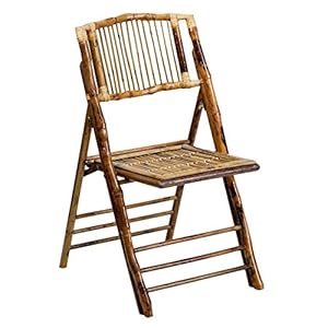Flash Furniture Bamboo Folding Chairs | Set of 2 Bamboo Wood Folding Chairs