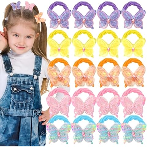 20PCS Butterfly Hair Bands for Girls Cover