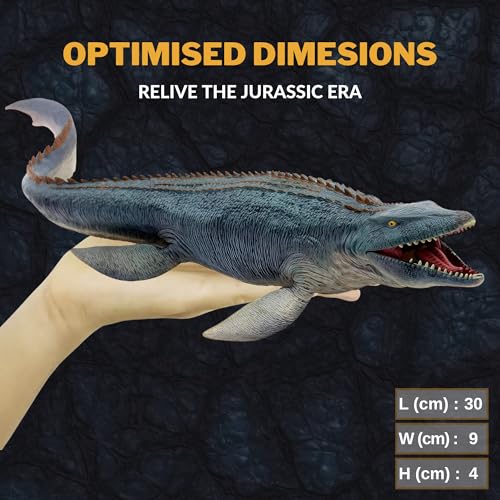 Image of Mosasaurus Toy Dinosaur Action Figure, Realistic Mosasourus Big Dinosaurs Toys for Kids, Mosasaurus Dinosaur Toy for Play and Display, Jurassic Dino Toys for Boys & Girls (Mosasaurus)