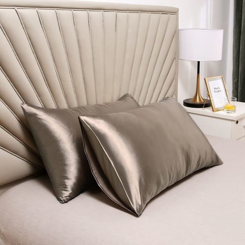 Atrube Satin Silk Solid Pillow Protectors For Hair And Skin With Silk Scrunchies For Women Stylish |Satin Pillow Covers | Pillowcases | Size: Standard, 250 TC, 2 Piece (B0BGSQV9T6) Amazon Price History, Amazon Price Tracker