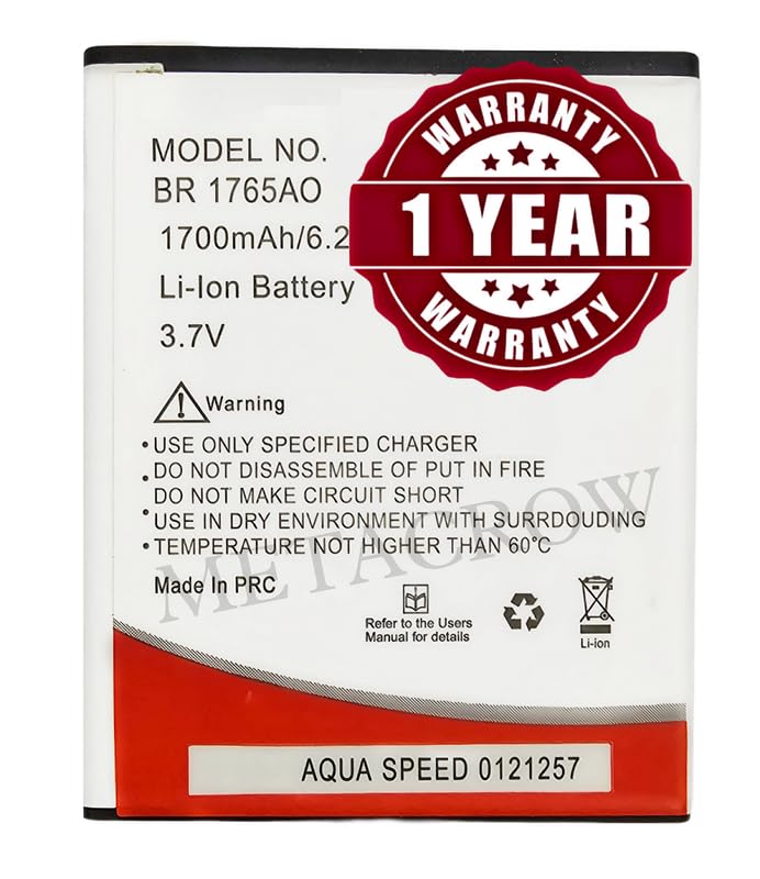 Image of Original BR1765AO Battery Compatible with Intex Aqua Speed - (1700mAh) - 1 Year Warranty BC45