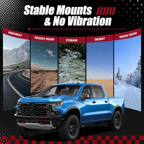 Image of Upgraded Quick Release Dual A-Pillar Light Mounts for Chevrolet Silverado ZR2 2020-2026 Non-Destructive Installation, Modular Brackets for Offroad LED Pod Lights & Ditch Lights(No Drilling)