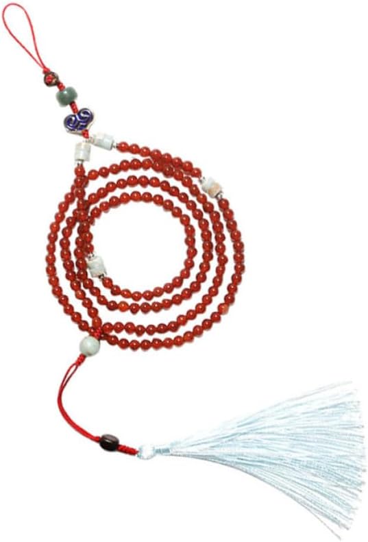Levemolo Red Agate Hanging Cord with Tassel Chinese Lanyard