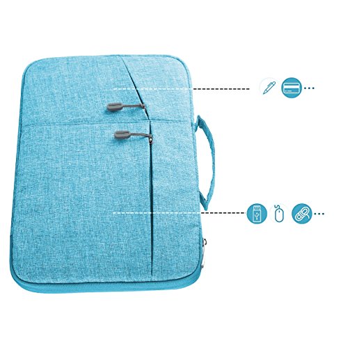 Megoo 13Inch Sleeve Case For Microsoft Surface Laptop 5/4/3/2/1 13.5", Surface Book 3/2/1 13.5", Macbook Air/Pro13.3", Carry Case With Handle For 13" Tablet Chromebook Laptop(Blue) #TOP5