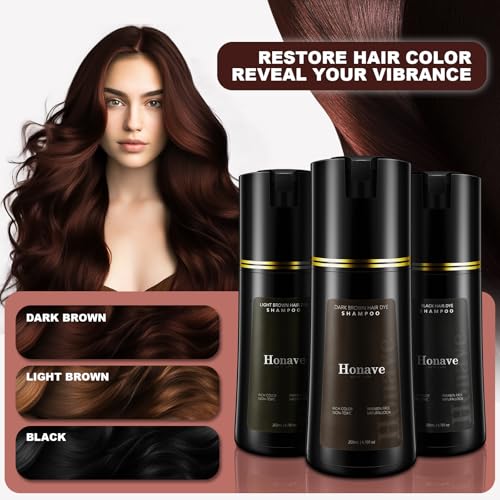 hair dye shampoo,Hair Instant Dye Shampoo,Natural Hair Color Shampoo for Gray Hair Coverage,Hair Dye Shampoo 3 in 1,hair dye shampoo for men& women (Black) - Image 5