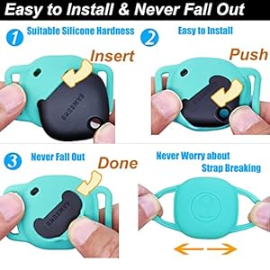 Lofekea Sillicone Case for Galaxy SmartTag, 2 Pack Samsung Smarttag+Plus Finder Tracker Holder for Dog Pet Collar, Secure Holder for Kids(Red and Black)