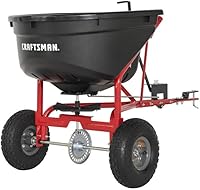 CRAFTSMAN CMXGZBF7124571 110lb Tow-Behind Broadcast Spreader - Covers 1/3 Acre, 10ft Spread, Universal Tractor Hitch