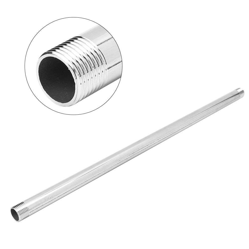 Duokon Edelstahl Rohrverschraubung mit Außengewinde G3/4 männlich, 50 cm, 1 Stück, Silber, für Gas, Wasser, Sanitär, Hardware