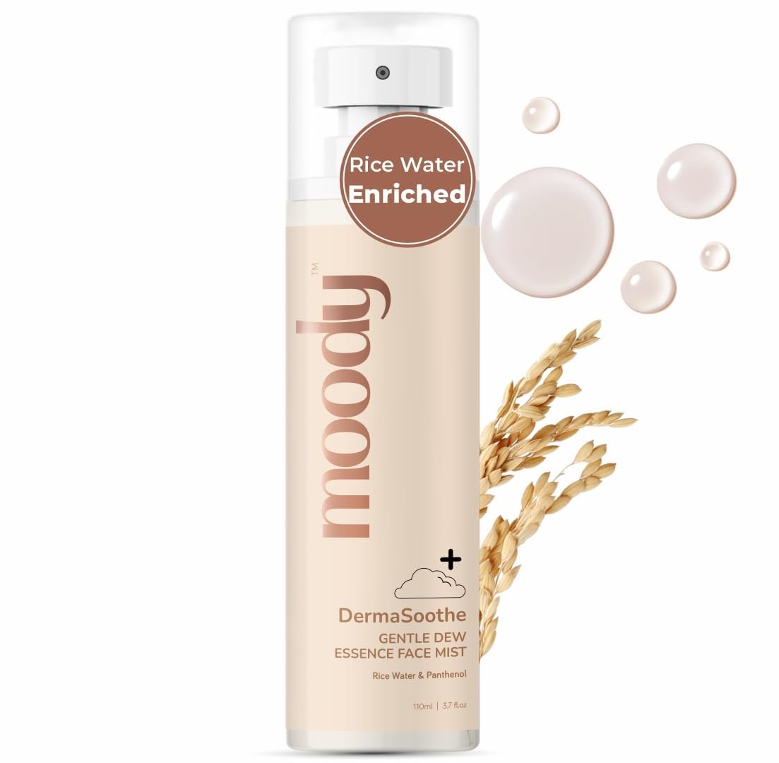DermaSoothe Gentle Dew Essence Face Mist with Rice Water & Panthenol, Hydrating, 110ml