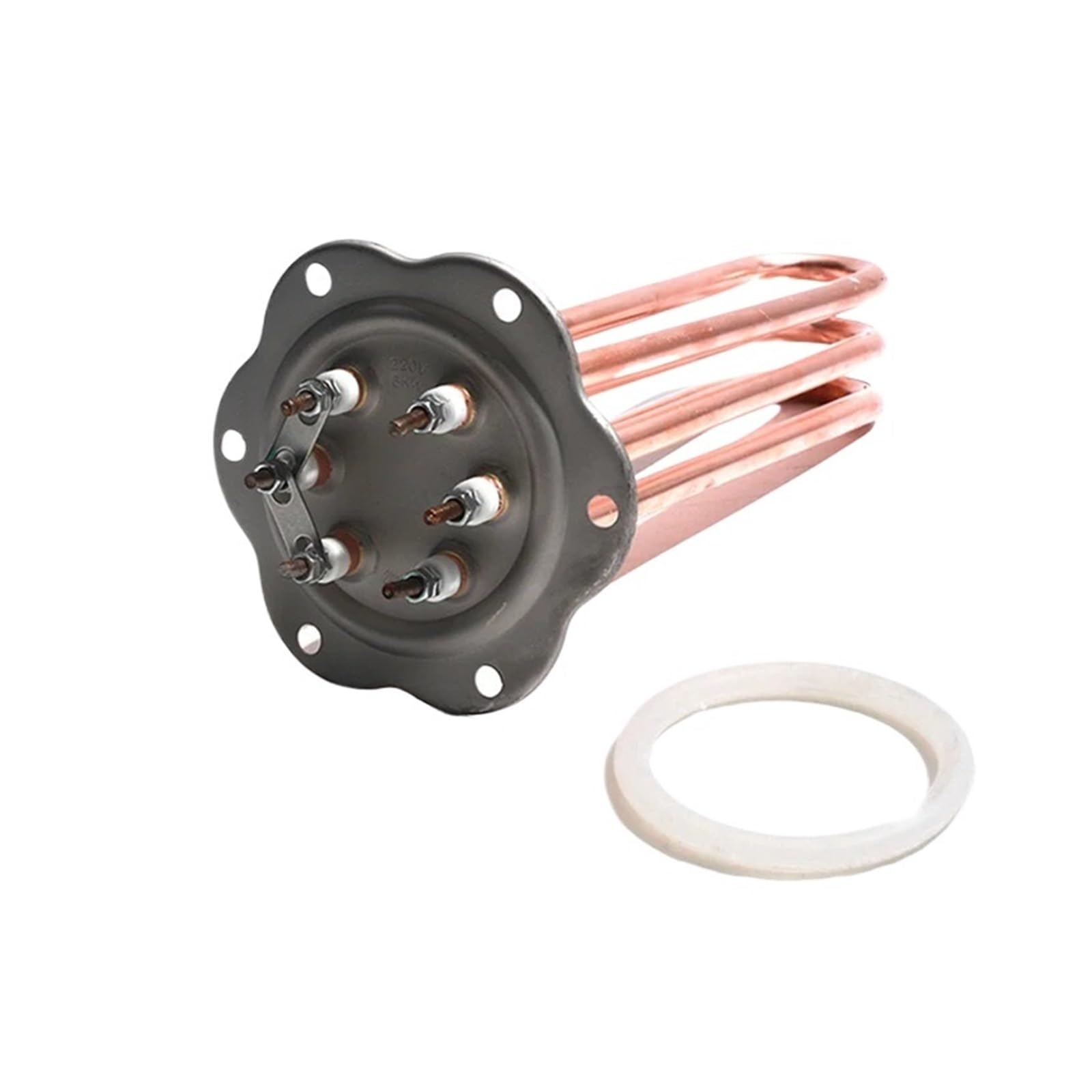Rezystor do podgrzewacza wody Rura grzewcza podgrzewacza wody z czerwonej miedzi 220 V / 380 3-12 kW 250-320 mm kołnierzem(380V,3KW 250mm)