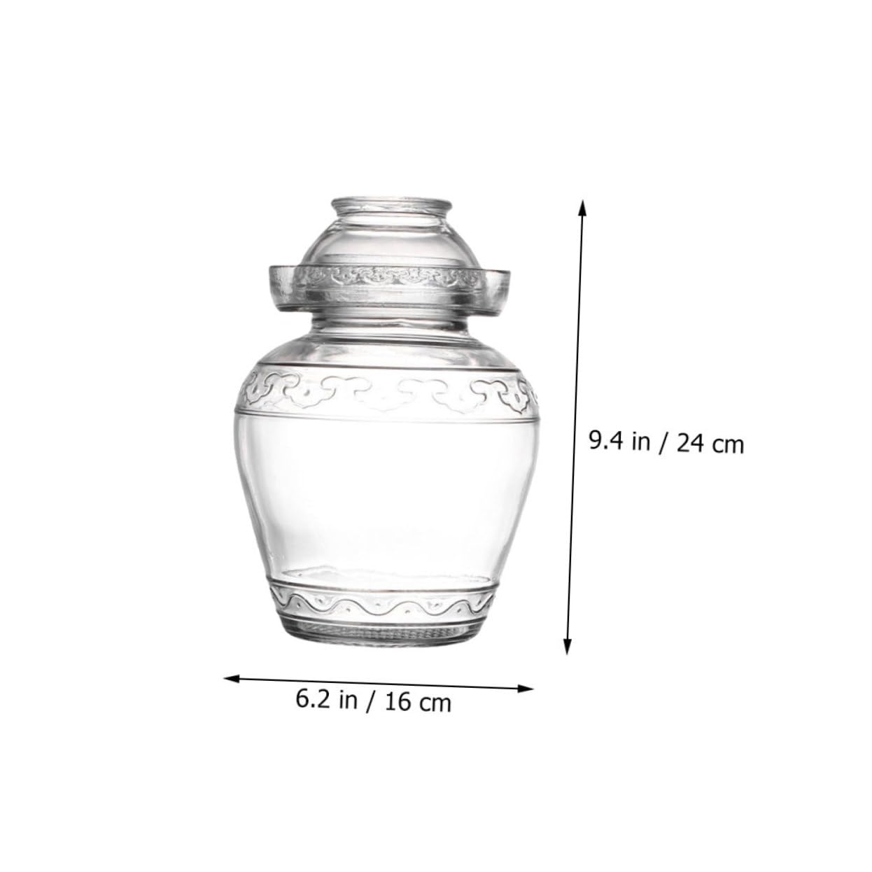 NOLITOY 2,5l Glas Fermentierglas für Gurken und Sauerkraut mit Praktischem Deckel zur Lebensmittelkonservierung und Frischeerhaltung im Haushalt