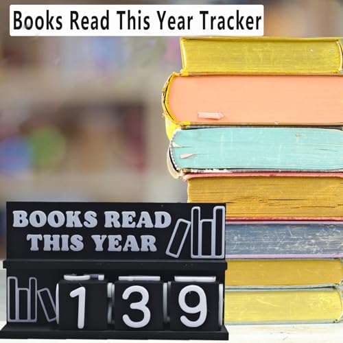 Books Read This Year Tracker, 3D Printed Book Counter for Reading Goal Display, Book Counter Sign Up to 999 Books, Reading Challenge Gift for Readers, Teachers, Writers, and Library Lovers