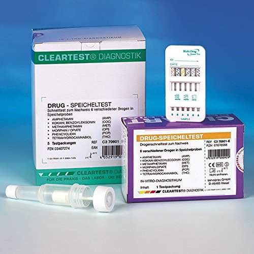Prueba de saliva Cleartest para drogas 1 prueba