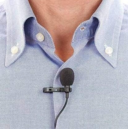 Image of TROXXON Noise Cancellation Clip Collar Mic Condenser for YouTube Video | Interviews | Lectures Travel Videos Mic for Mobile (with Handsfree Pouch)
