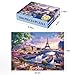 300 Piece Puzzle for Adults-Blooming Paris | Recycled Cardboar Jigsaw Puzzles 300 Pieces | Challenging Family Activity Great Gift Idea for Family Friends | Difficult Puzzles Size 20.5X 15 inches