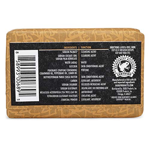 Dude-Products-2-In-1-Face-Body-Activated-Charcoal-Soap-With-Organic-Shea-Butter-Tea-Tree-Oil-Chi-Town-Night-Scent-6-Oz