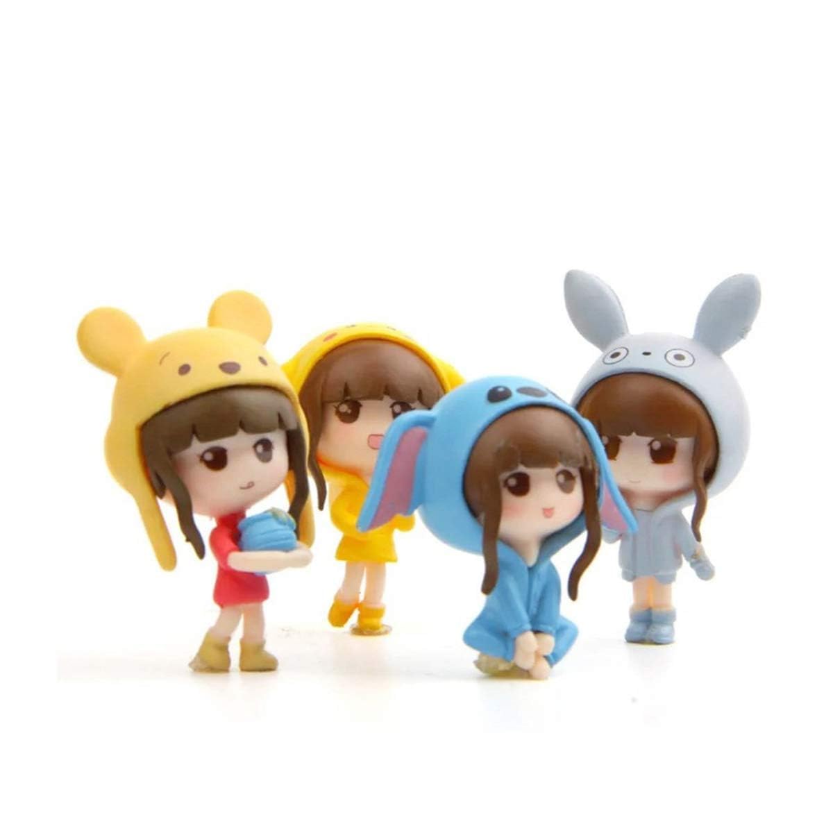 2 Pcs Kawaii Girls Toys Figurines Playset Cake Topper, Garden Cake Decoration, Miniature Fairy Garden Decoration 1_AB 2