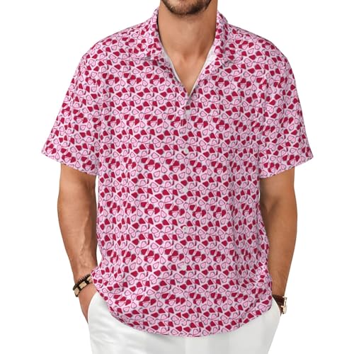 Chemise d'été manches courtes homme imprimé fraise de qualité supérieure et douce