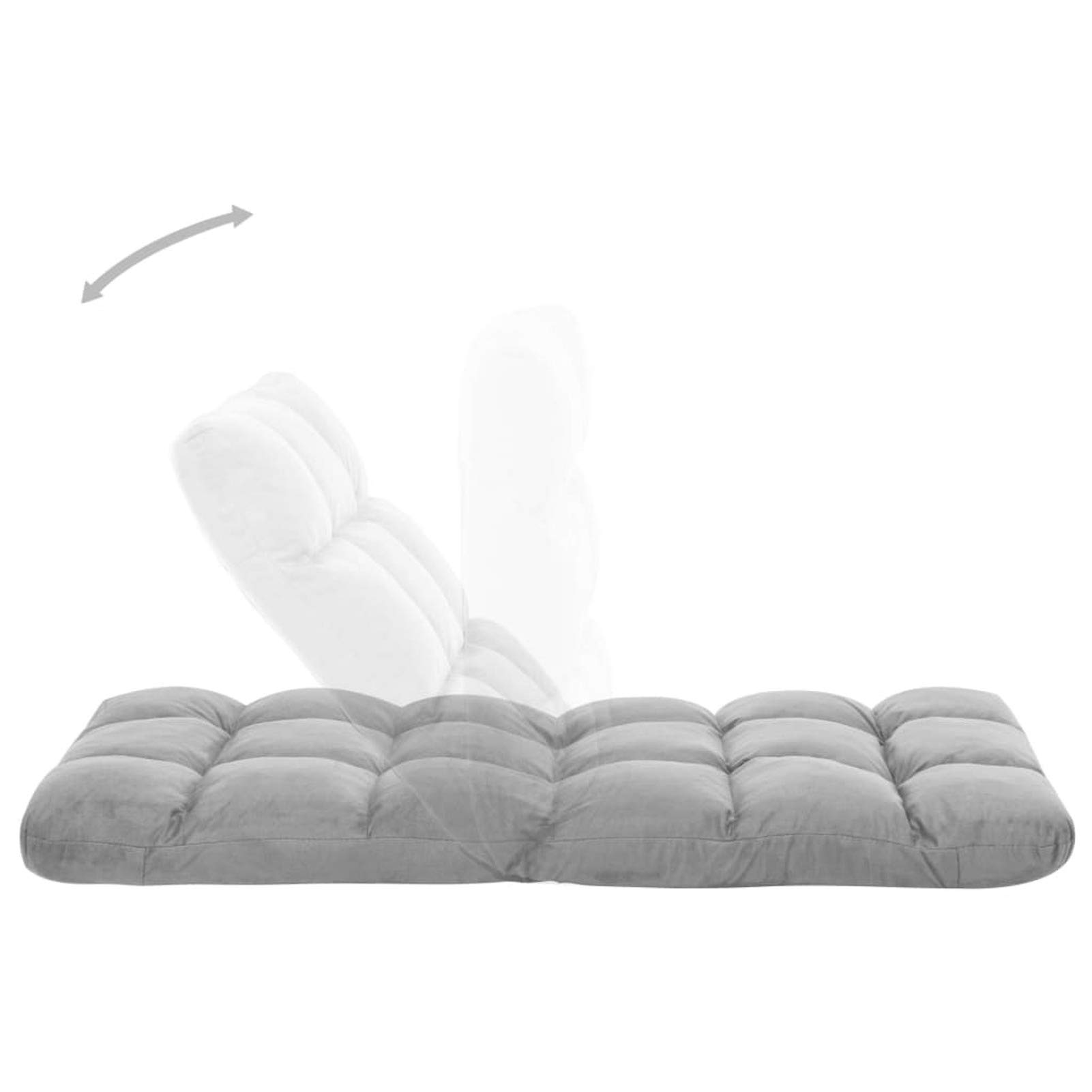 ShGaxin Chaise longue de sol pliable, chaises longues de jardin, chaises longues extérieures, hamacs et chaises longues plage, hamac terrasse, chaises de terrasse, microfibre grise