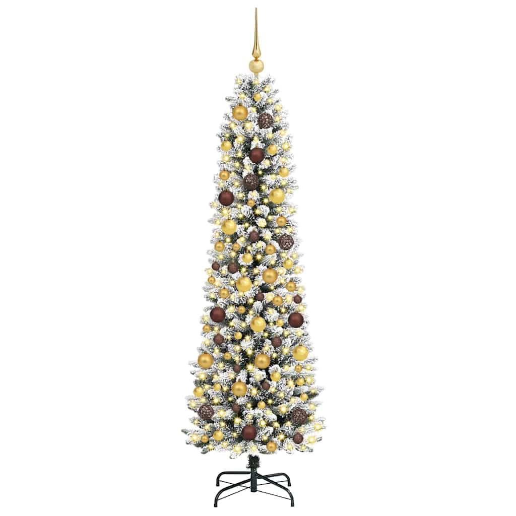 Albero di Natale artificiale bianco 180 cm con luci LED a stringa USB, supporto, decorazioni natalizie, design conico, materiale resistente, per sala soggiorno, interno ed esterno