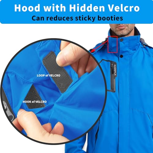 Men's Rain Jacket Waterproof Lightweight Hood jackets for Hiking Cycling Travel Raincoat S-6XL4