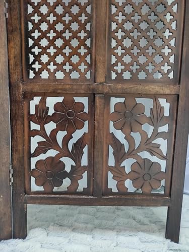 Image of Wooden Partition for Living Rooms Wall Dividers,Screen Separator Wall Divider for Hall Wall Panels for Living Room /Kitchen /Bedroom /Office /Restaurant (4-feet 2 Panel)