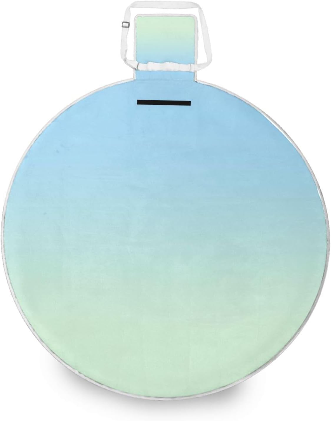 Round Outdoor Mat - Fits 2 Adults, Summer Accessories Soft Picnic Blankets Large for Spring Summer Camping 58 in (Green Blue Gradient)