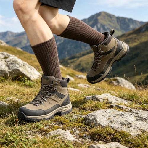 Image of WANDER Merino Wool Crew Socks 3 Pairs Lightweight Cushion Boot Sock