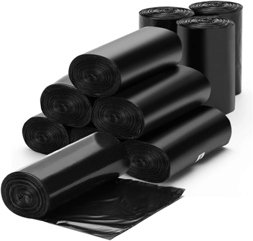 Black 1.8 Gallon Trash Bags, Small Garbage Bags 350 Counts