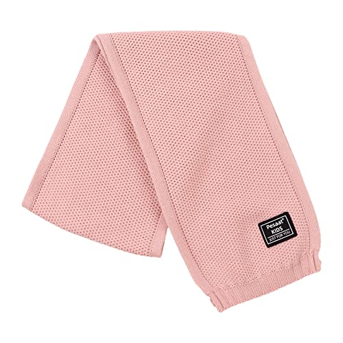 Image of PESAAT Kids Winter Infinity Scarf Knit Cotton Toddler Boy Girls Scarves