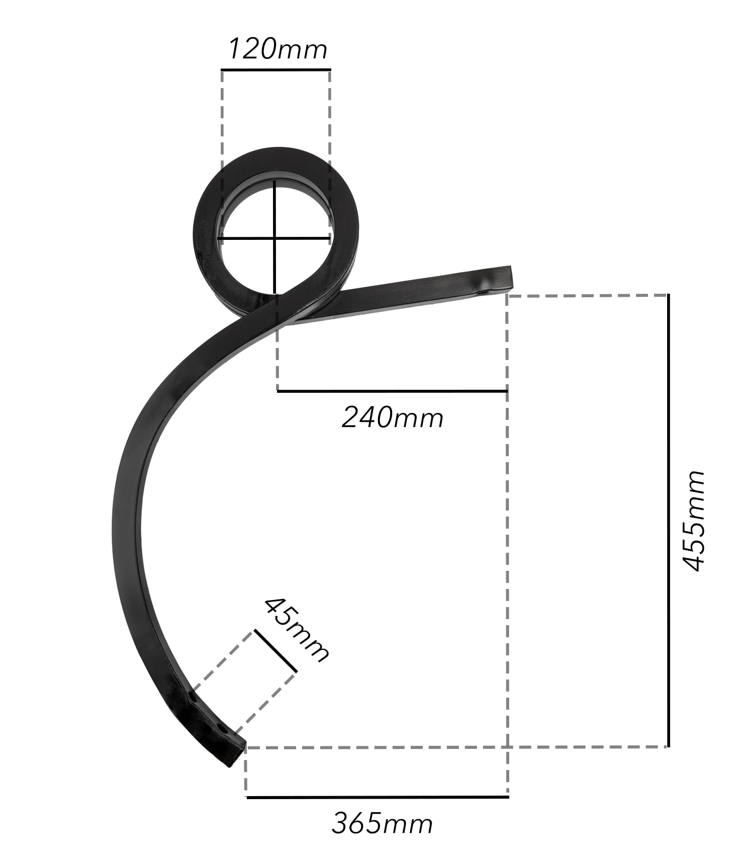 Molla Coltivatore 25x25 mm Ama Sinistra Doppia Spirale