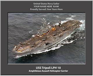 USS Tripoli LPH-10 Personalized United States Navy Ship Color