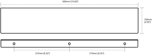 Miniatura 7 de TRUSTMI Estantes flotantes dorados cepillados, para montar en la pared, de acero inoxidable, para baño, cocina, dormitorio, oficina, (20 x 4