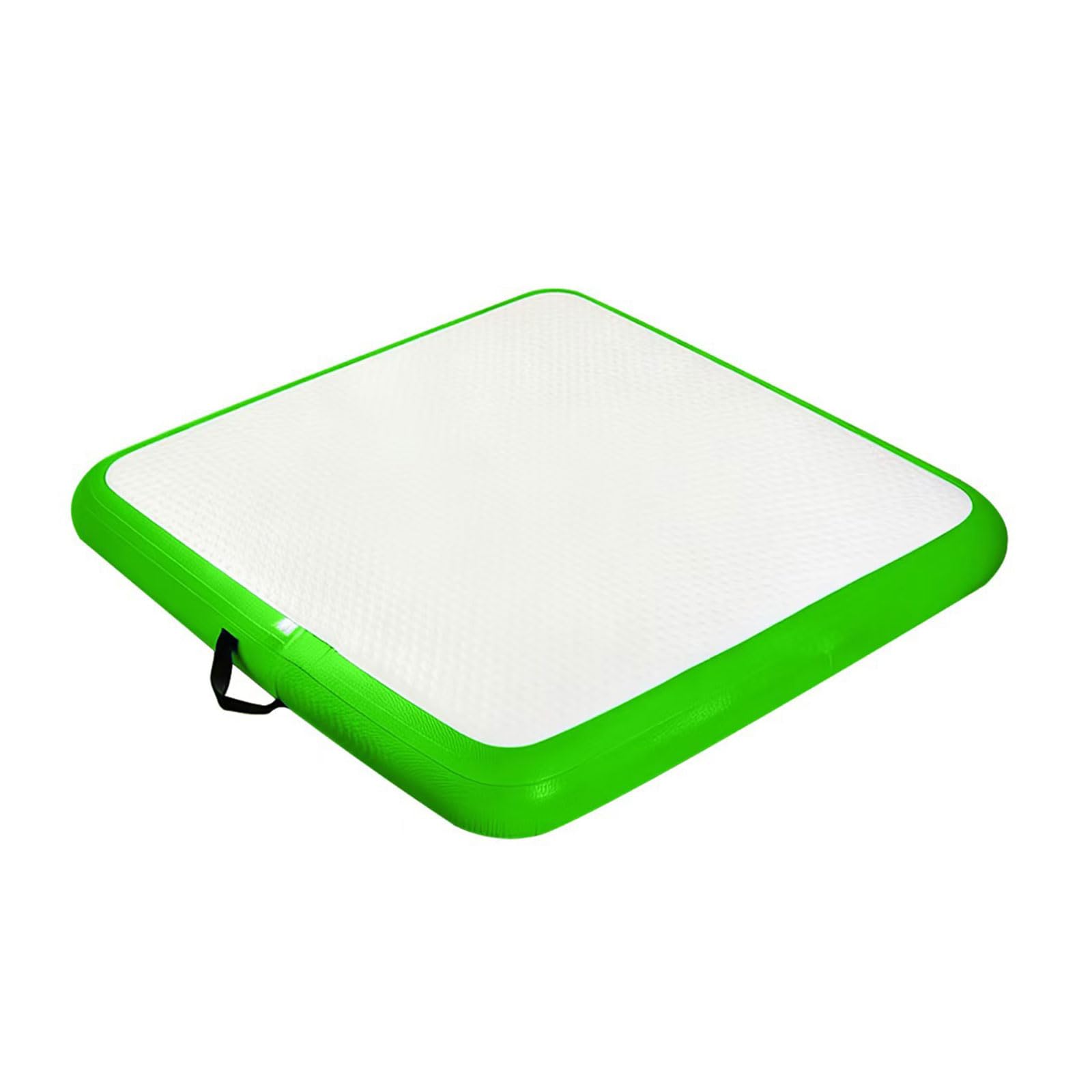Tappetino yoga gonfiabile per allenamento a casa con finitura testurizzata, 22, 05 X 22, 05 X 3, 94 pollici Tappetino per esercizi quadrato in PVC per stretching e tappetino per esercizi all ' aperto