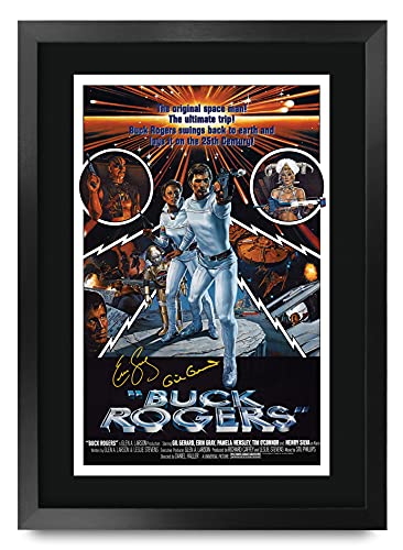 Affiche Gil Gerard Buck Rogers photo dédicacée cadeau cinéma format A3 encadré