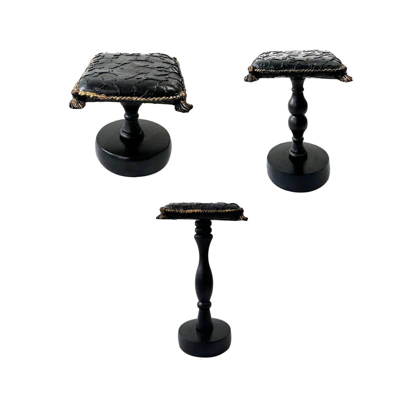 Stojak na biżuterię 3Pcs Vintage Resin Jewelry Display Stand with Tassels Stojak na naszyjnik