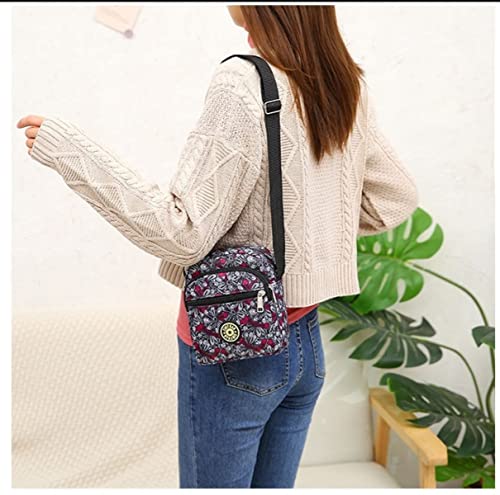 Image of MOMISY Women Mobile Messenger cellphone Bag Ladies Nylon Shoulder Cross Body Long Strap for College, Outing, Travelling, Work