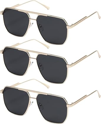 retro oversized square polarized sunglasses for women and mens retro sunglasses UV400 classic metal sunglasses