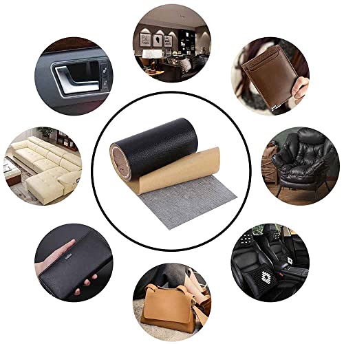 Leather Repair Tape Patch Kit Leather Repair Patch Self Adhesive For Furniture, Couch, Sofa, Car Seats First Aid Vinyl Repair Kit (39X100 Inch,Beige White) #TOP7
