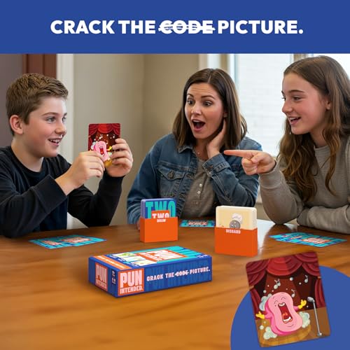 Image of Gouda Games Pun Intended - Hilarious Picture Guessing Card Game for Families & Adults, Fast-Paced Wordplay Fun, Gifts for Pun & Game Lovers, 2-10 Players