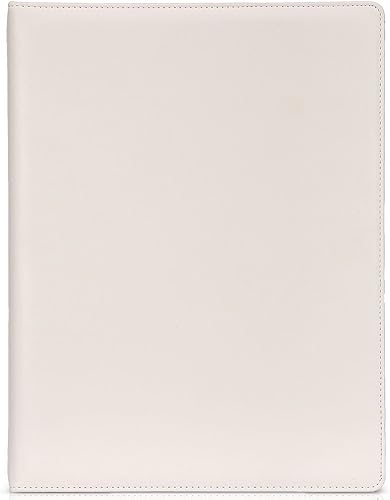 Miniatura 2 de KINGFOM Carpeta de piel sintética A4 para documentos con tarjetero (carpeta de 3 anillas, color blanco)