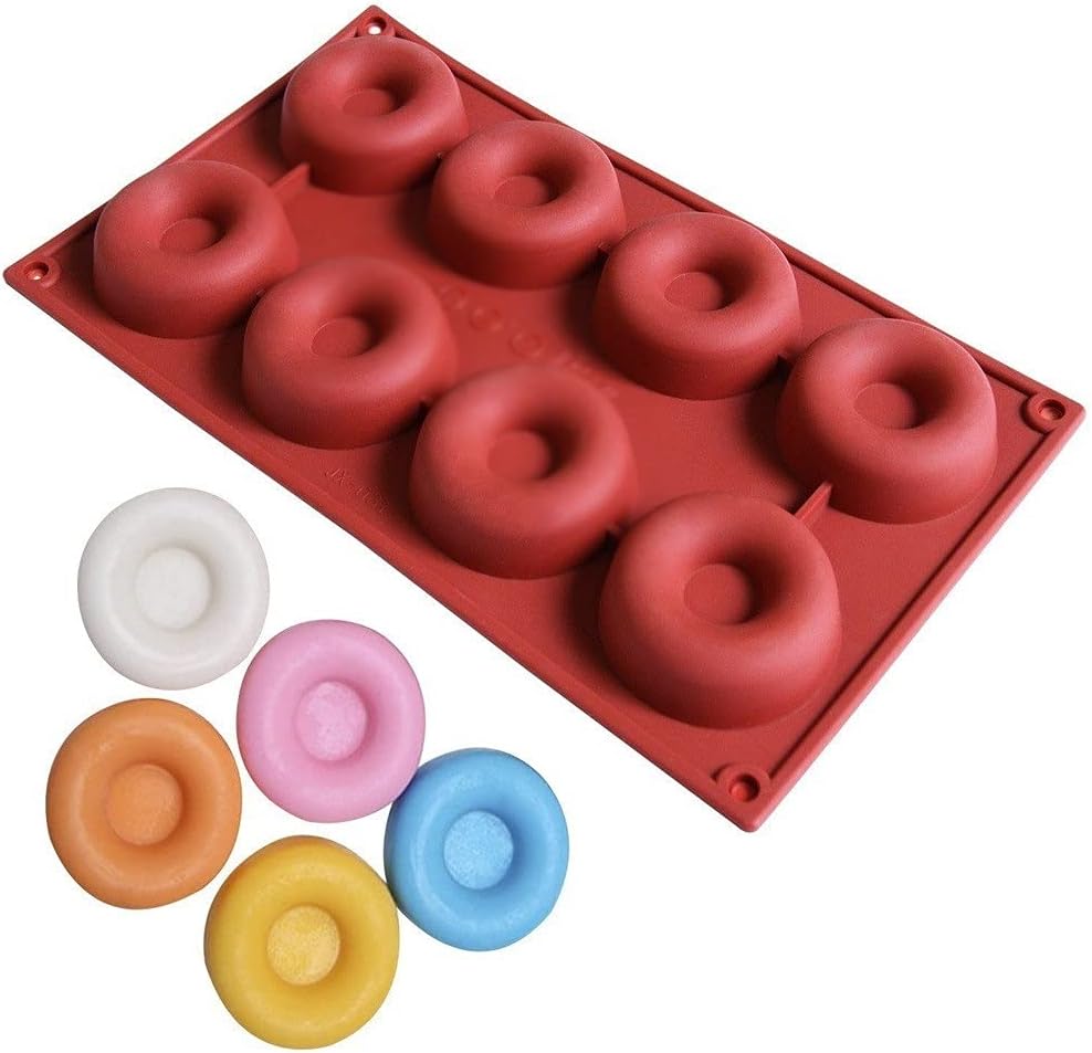 8 Grid Silicone Donut Cake Muffin Chocolate Candy Biscuit Baking Dessert Pastry Kitchen Tool