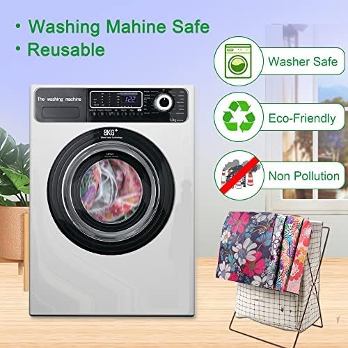 Miniatura 3 de xfyoeg Paquete de 6 bolsas de compras reutilizables de nailon plegables, bolsas de comestibles de cocina, bolsas lavables y duraderas