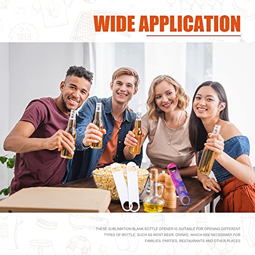 Sublimation Blank Bottle Opener Stainless Steel Flat Bottle Opener Flat Bottle Opener Blank Beer Bottle Opener For Kitchen Or Restaurant Custom Personalized Sublimation Photo(White,16 Pieces) #TOP2