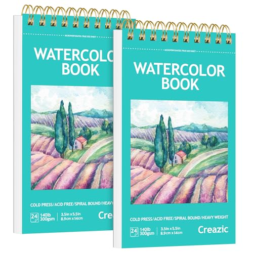 Carnet de voyage pour aquarelle compact avec spirale, idéal pour dessiner en terrasse