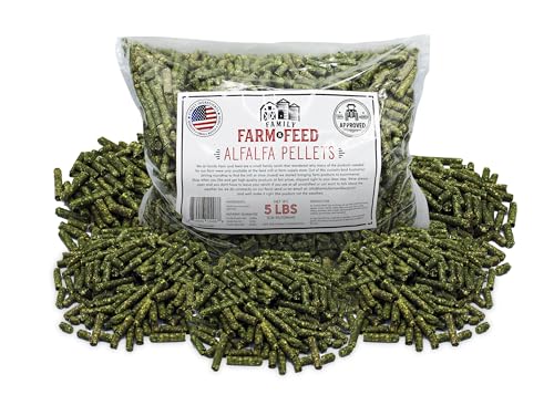 FAMILY FARM AND FEED | Alfalfa Hay Food | Small Pet | Young and Adult | Pellets | 5 Pounds