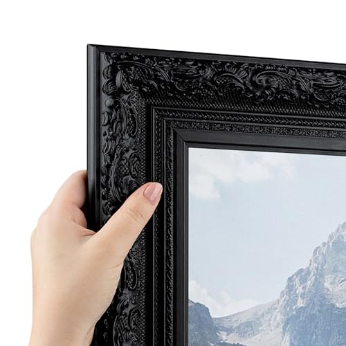 ArtToFrames 10x10 Inch Black Picture Frame, This 2.69 Inch Custom Poster Frame is Majestic Black - Comes with Regular Glass and Corrugated Backing (WOM5120-10x10)