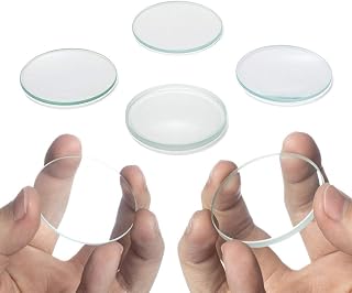 Amlong Crystal 6-Piece Premium Optical Glass Lens Set: 50mm Double Convex & Concave Lenses (20/30/50cm FL) for Experiments